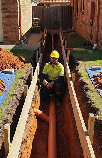 Plumber Drain Trench